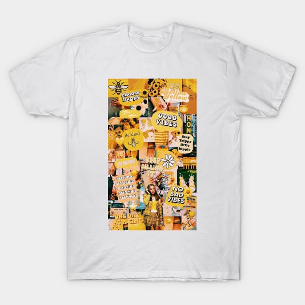 Aesthetic and Yellow Concept Moodboard T-Shirt by giantplayful